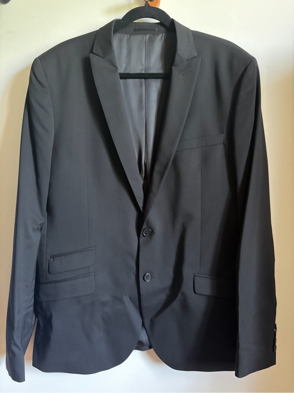 Simons Le 31 Black Wool Blazer Size 44R
